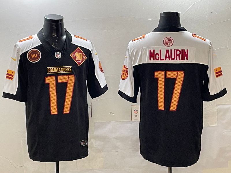 Men Washington Commanders #17 Mclaurin Black Thanksgiving three generations 2025 Nike Limited NFL Jersey style 1->customized nhl jersey->Custom Jersey